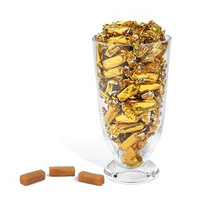 GOLD CARAMELS IN JAR, gold party decorations