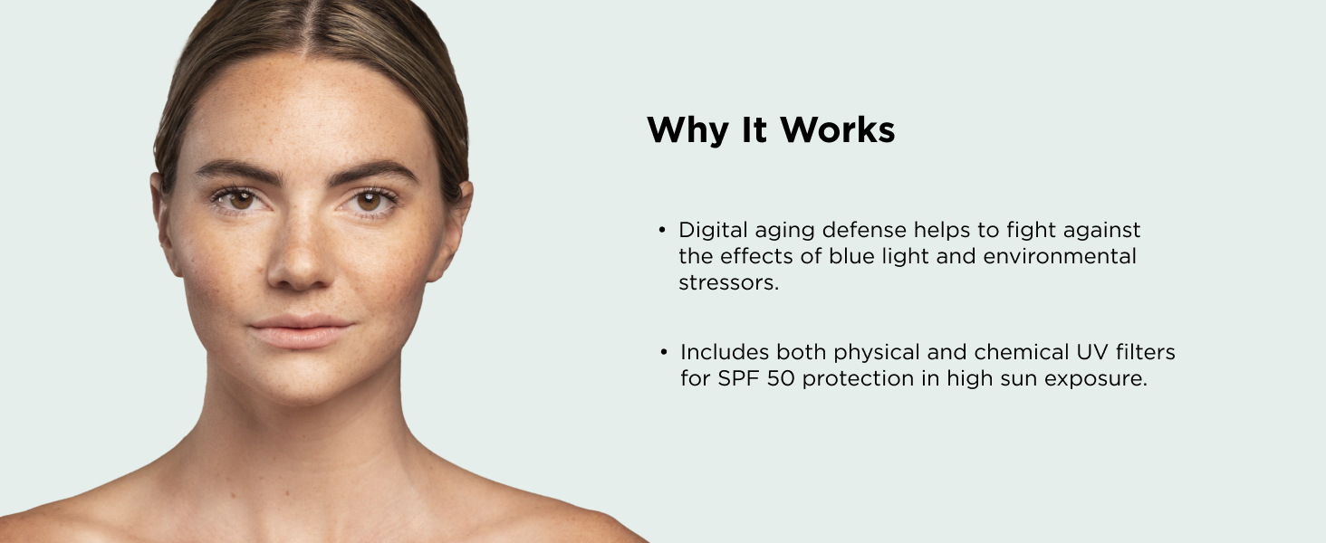 Digital aging defense helps to fight against the effects of blue light and environmental stressors