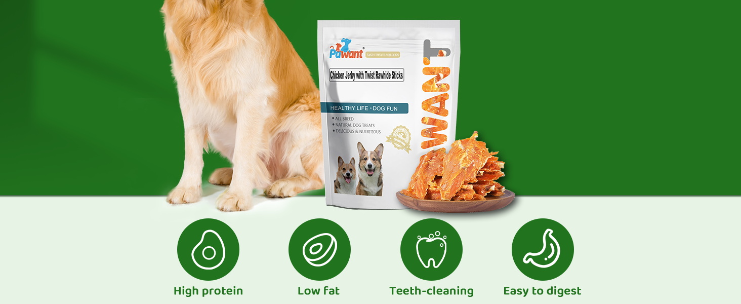 chicken jerky dog treats Chicken Teeth Cleaning Sticks pawant dog treats chicken jerky with rawhide