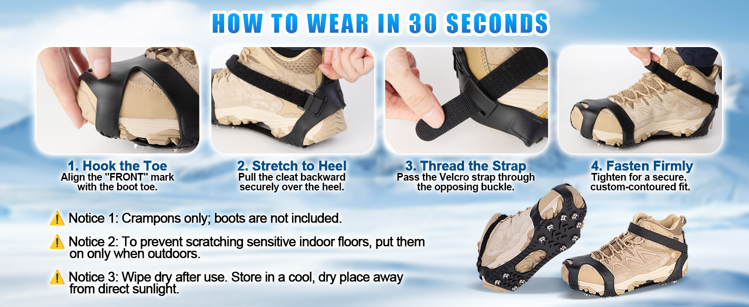 Ice Cleats for Shoes and Boots