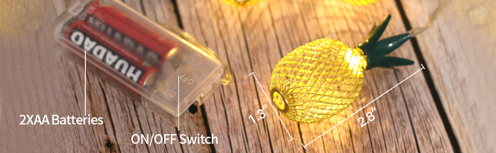 pineapple party string lights