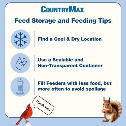 CountryMax Backyard Seeds Songbird Blend Mixed Bird Seed - Attracts Bluebirds, Cardinals, Chickadees (7 Pounds)