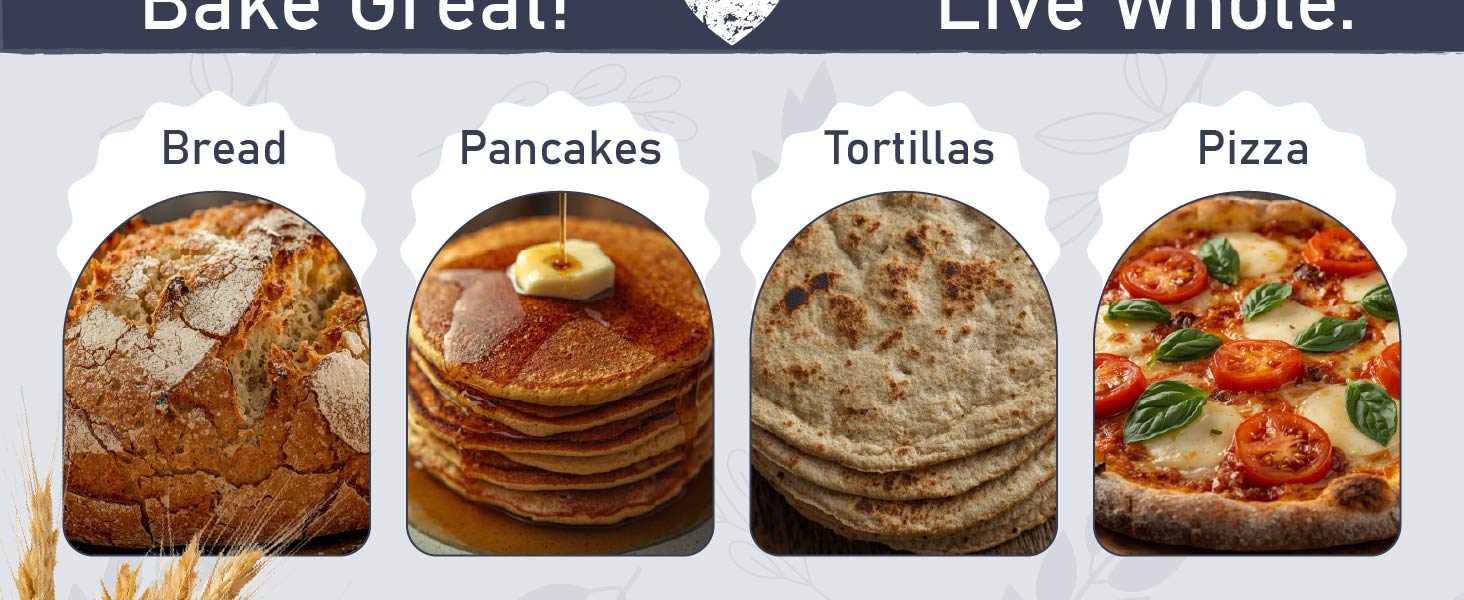 Bread Pancakes Tortillas Pizza