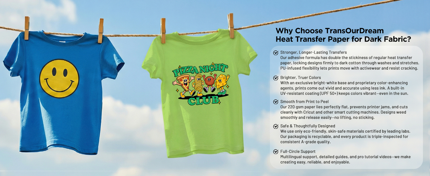 Dark 1.0 heat transfer paper