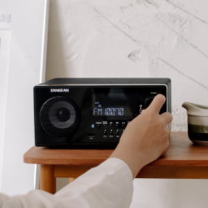 SANGEAN WR-22 Tabletop Bluetooth Radio 3-Inch 7W Full Range Speaker With Enlarged Magnet