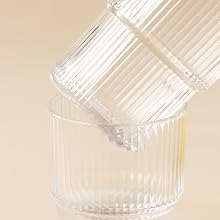 ribbed glassware
