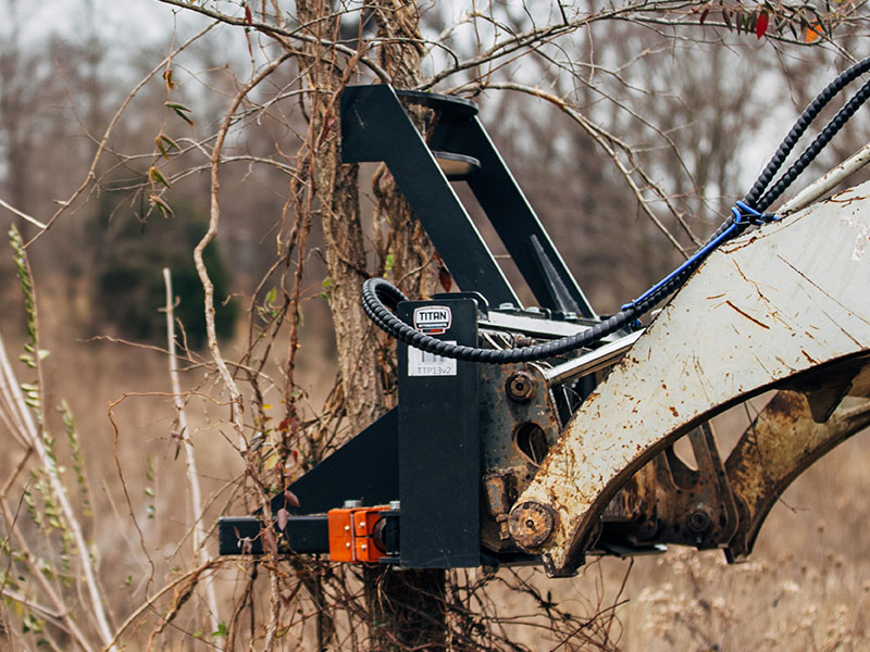 skid steer attachments extractigator tree puller tree removal tool tractor accessories