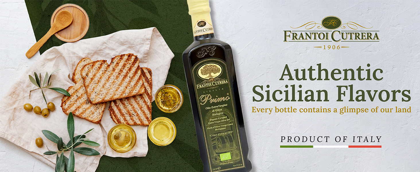 Frantoi Cutrera Primo Cold Extracted Italian Organic Extra Virgin Olive Oil Cold Pressed