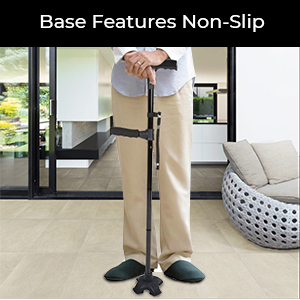 Tulimed Quad Self Standing Walking Cane Tip - Quadruple Pod Walking Stick