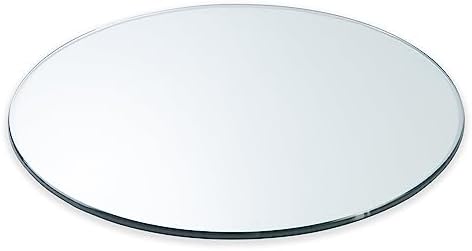 20" Round 1/2" Thick Glass Table Top with Flat Polished Edge and Tempered