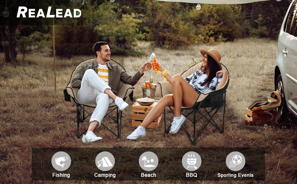 Padded camping chair