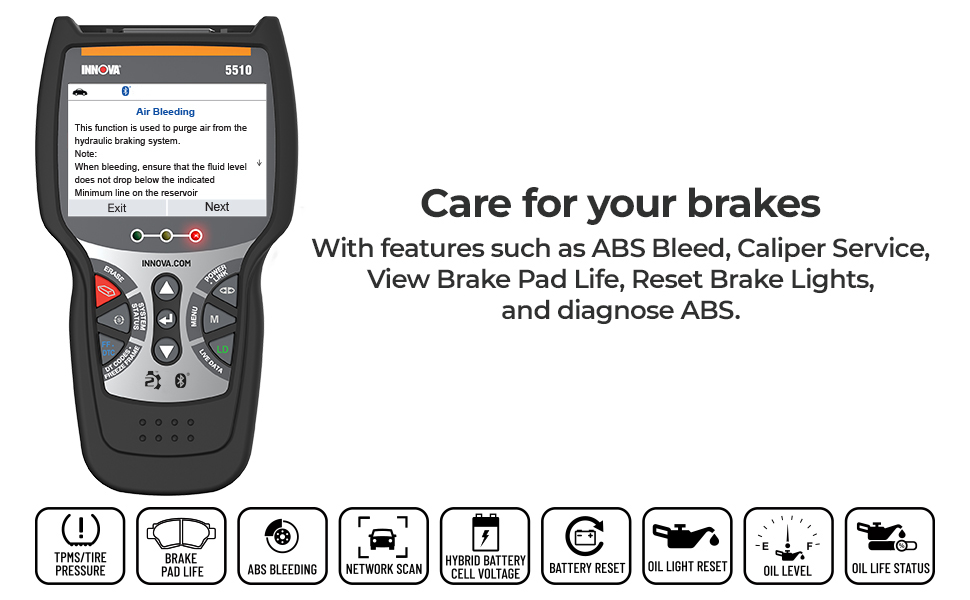 Easily auto bleed ABS with Innova 5510