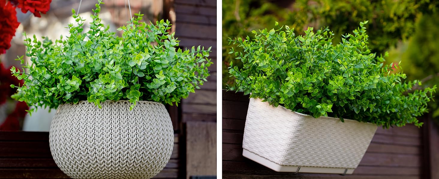 Artificial greenery shrubs boxwood bushes