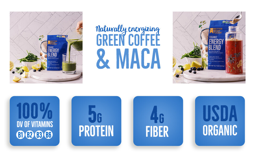 natural energy green coffee and maca