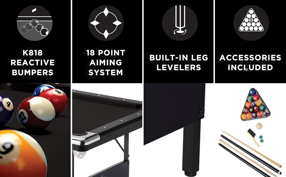 Trueshot Folding Billiard Table - Space Saving