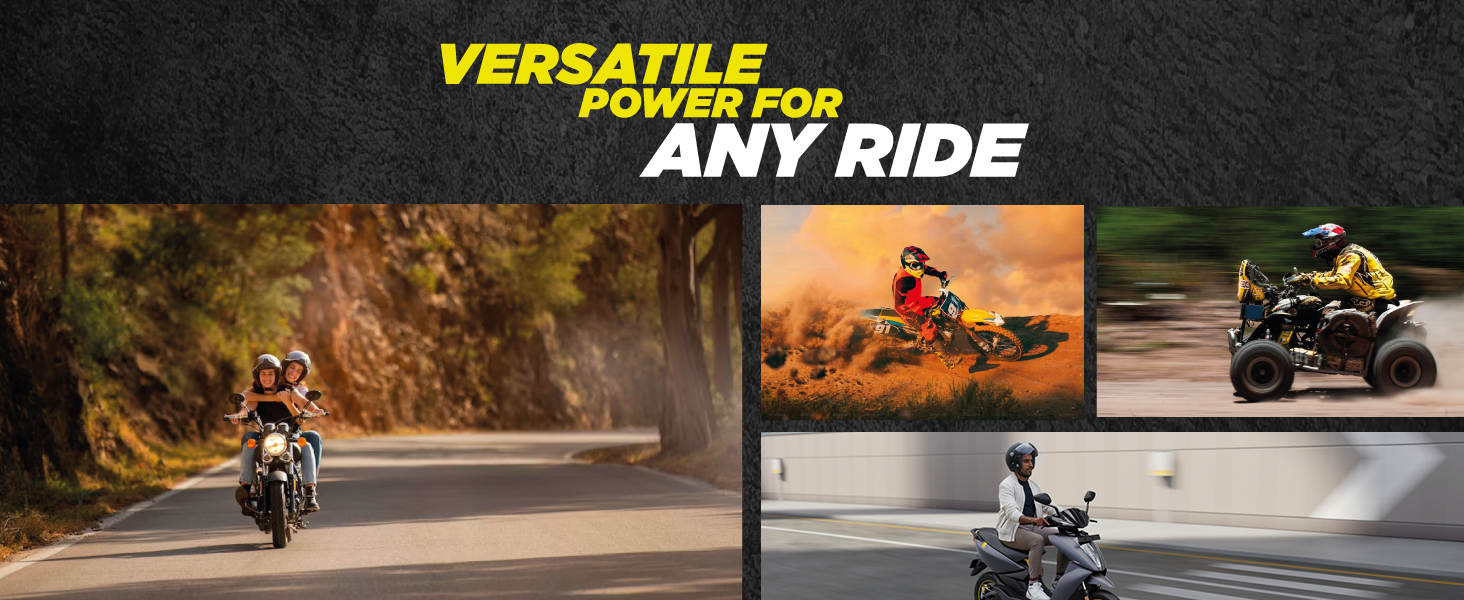 Versatile power for any ride with our MMG lithium powersports batteries
