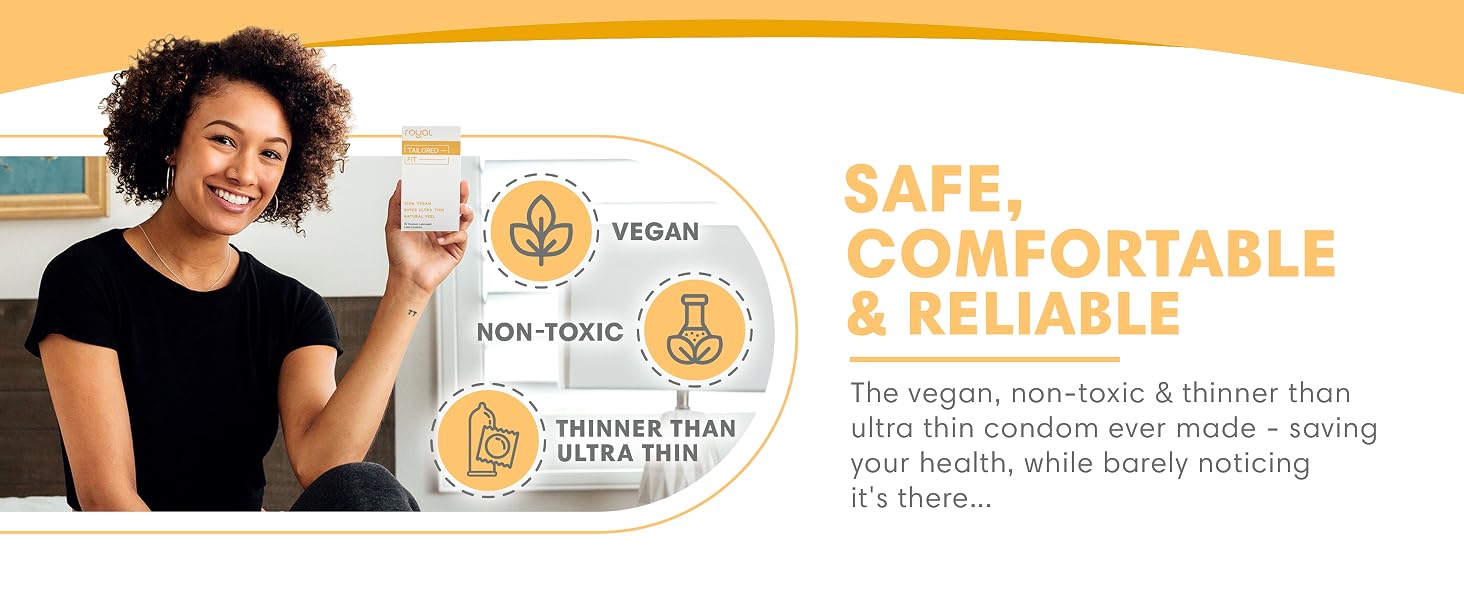 Safe, comfortable, reliable - vegan non-toxic &amp; thinner than ultra thin condom ever made