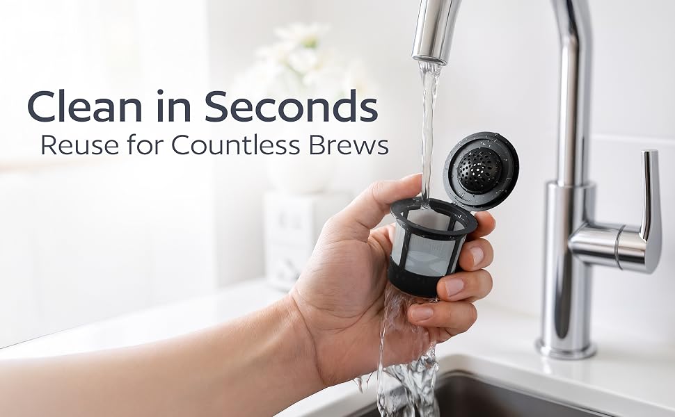 black k-cups reusable clean
