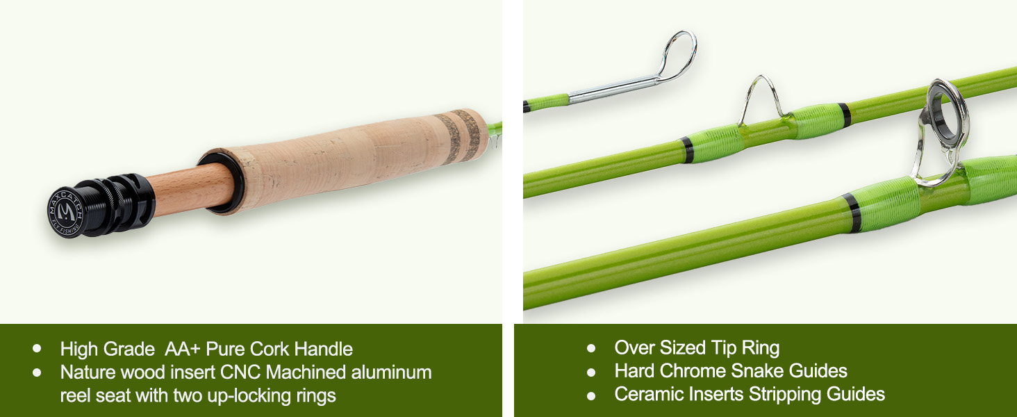 cork handle and guides