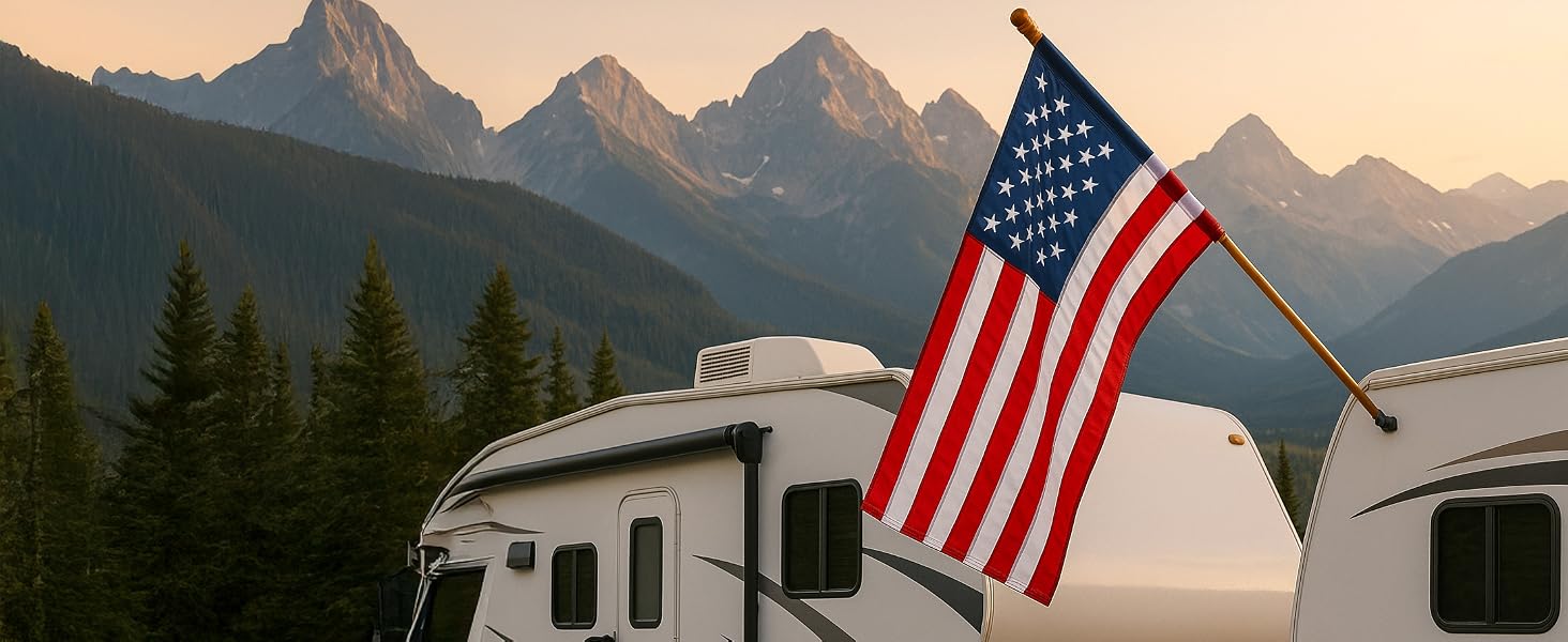 Flag on RV