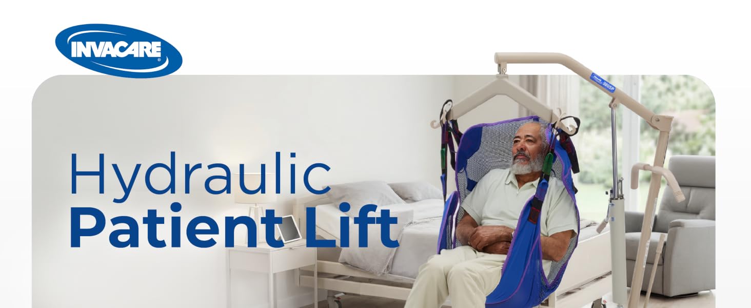 Invacare Hydraulic Patient Lift, Lightweight Transfer Lift Chair with 450 lb