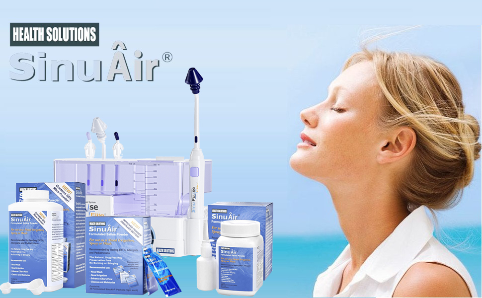 sinuair, sinus rinse, nasal wash, net pot, neilmed, navage, sinupulse,