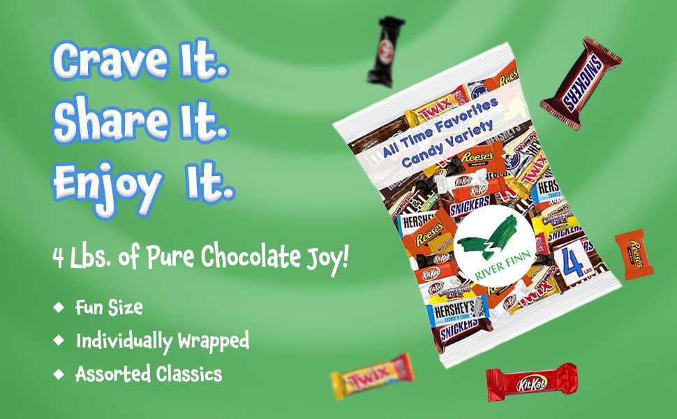 chocolate, variety pack, assorted candy, bulk mix, 4lb bag, sweets, treats, mix