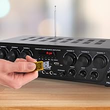 Bluetooth Home Audio Amplifier System - Upgraded 6 Channel 750 Watt Wireless Home Audio Sound Power