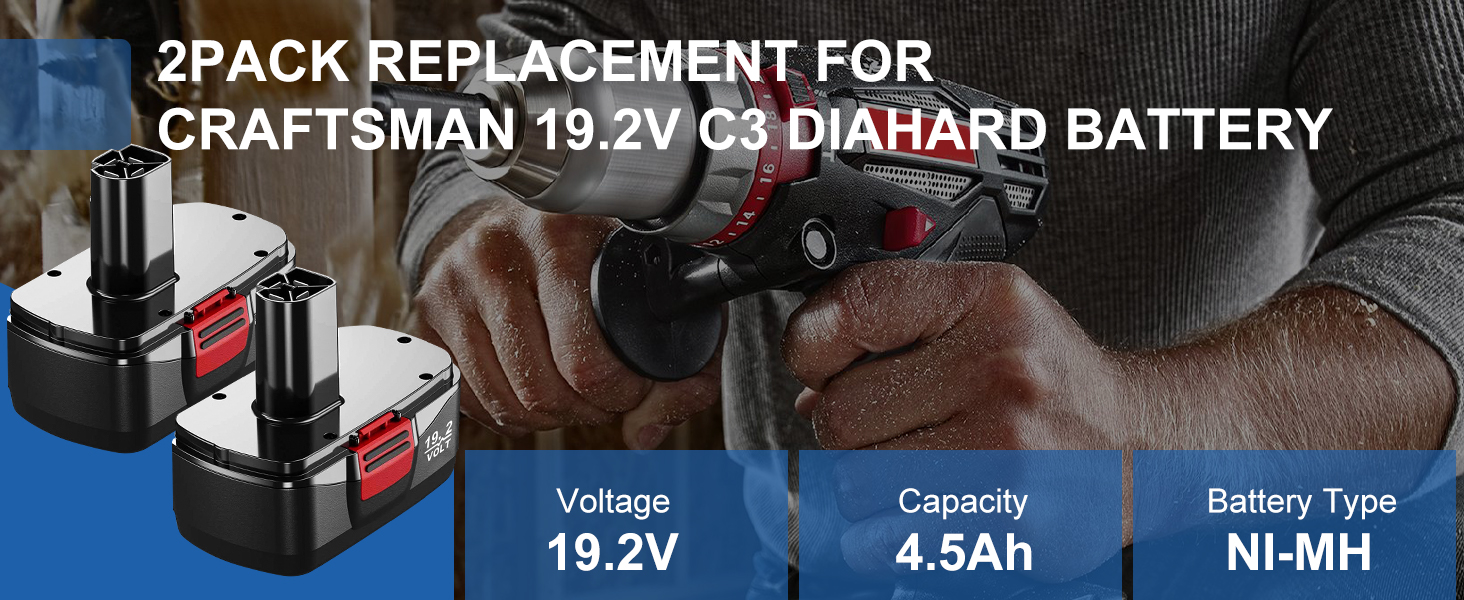 Compatible with Craftsman 19.2 volt battery