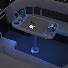 LED boat table, boat table, pontoon boat table