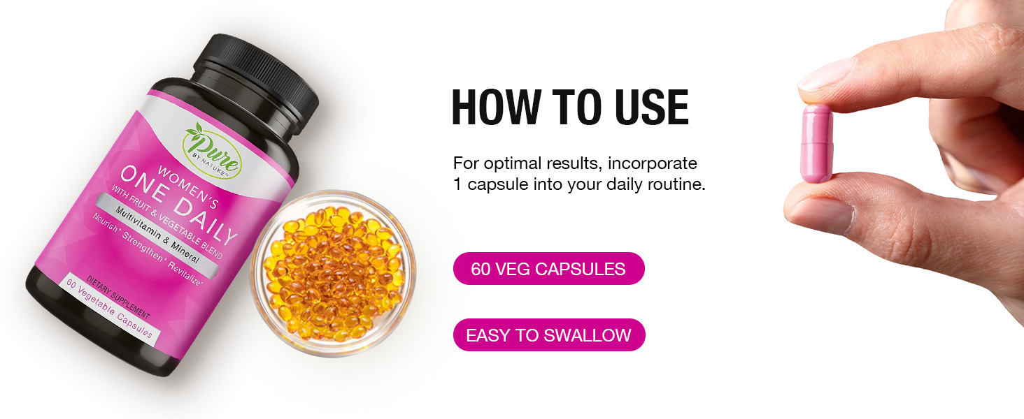 One-Daily Multivitamin for Women, Immune Support Supplement with Non-GMO Ingredient
