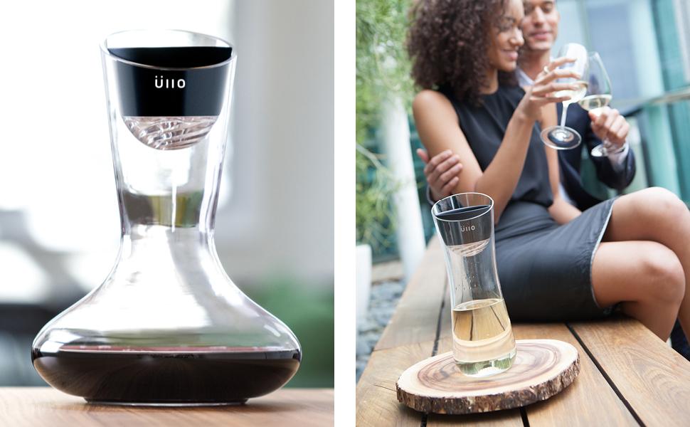 Ullo with glassware