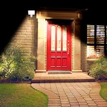 Led motion security sensor battery beams light outdoor shed detection wireless garage basement deck