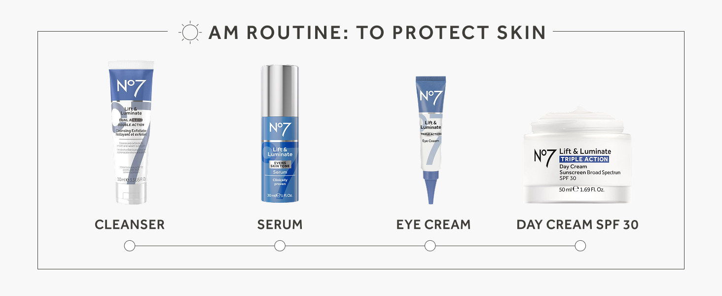 No7 Lift and Luminate Triple Action Face Serum Vitamin C, Pro Retinol, Hyaluronic Acid