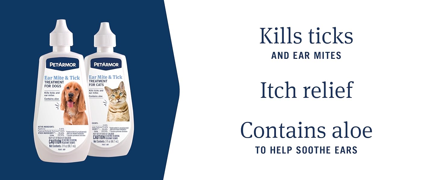 Kills ticks and ear mites