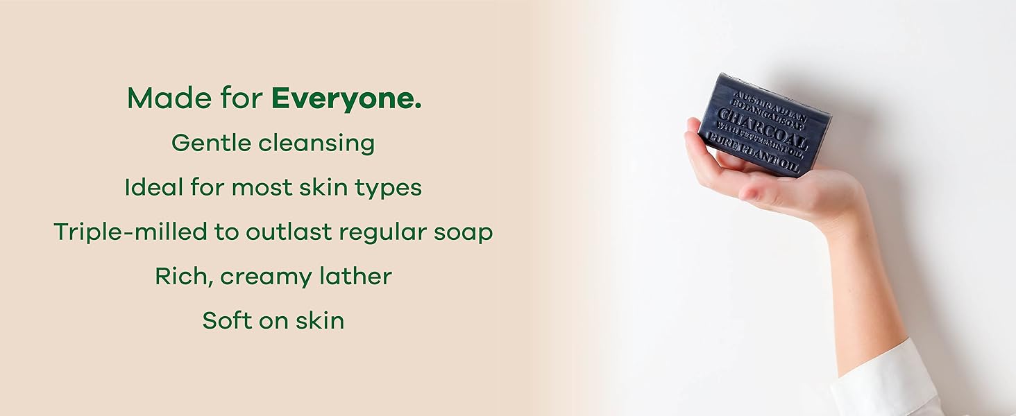 african black soap activated charcoal peppermint shea butter body wash men women face bar natural