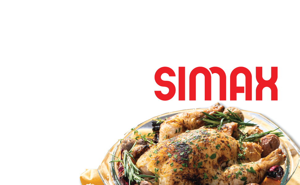 Simax Logo; Casserole with Chicken
