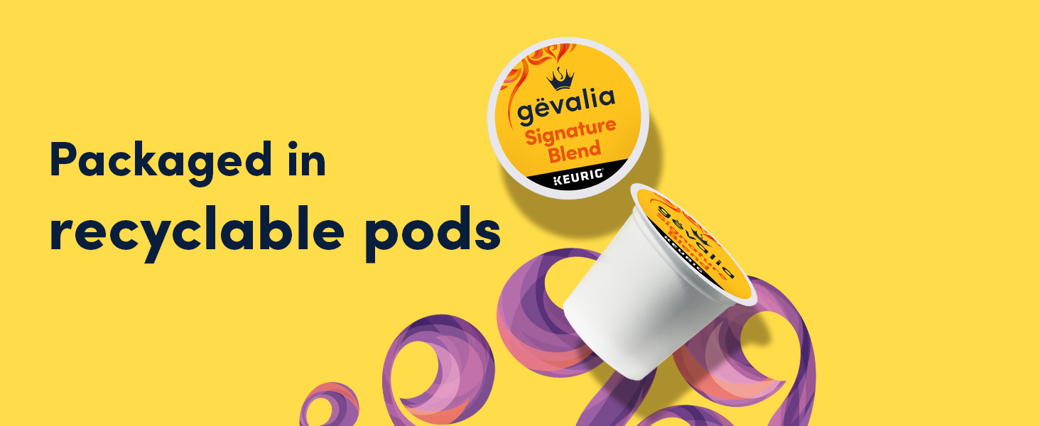Packaged in recyclable pods