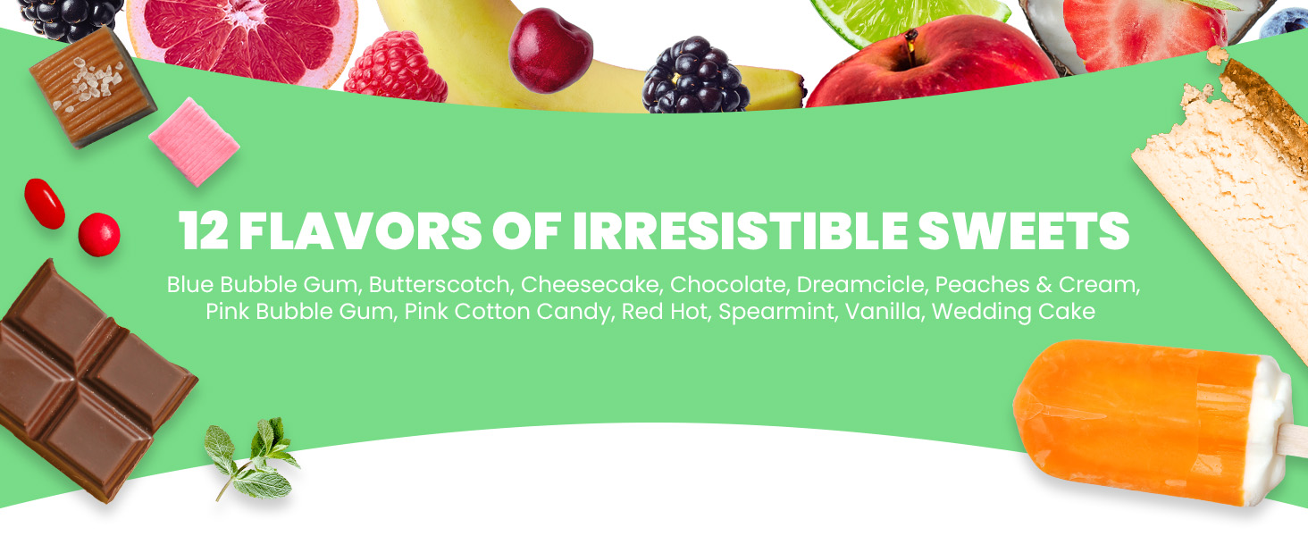 12 flavors of irresistible sweets