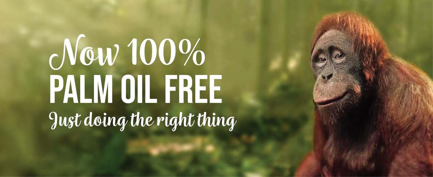 Now 100% palm oil free