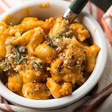 A bowl of turkey mac and cheese.