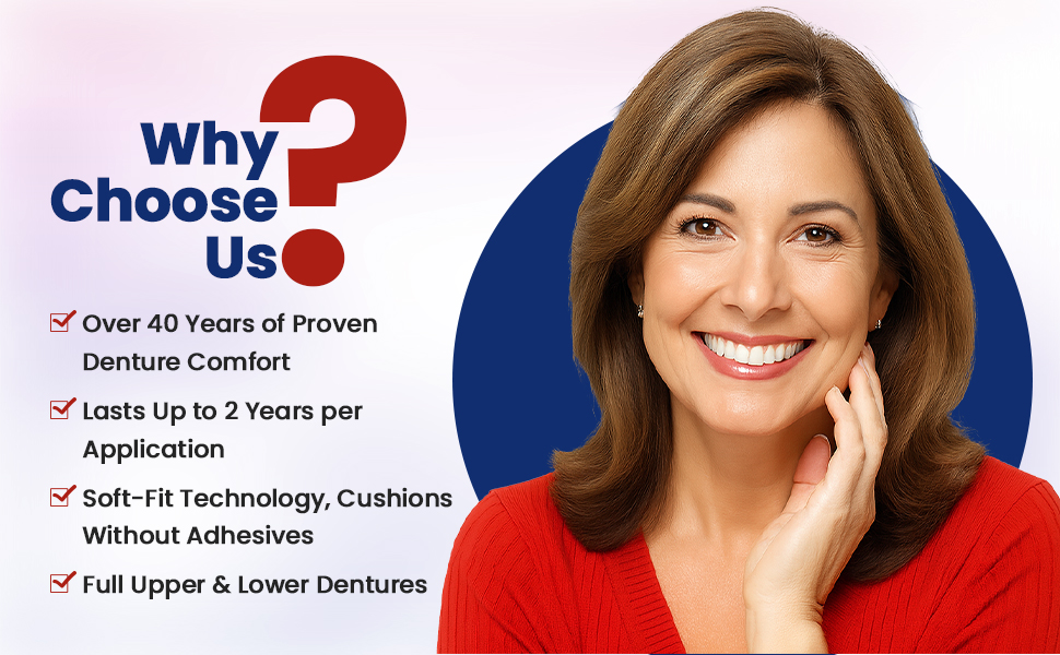 Why choose Perma Laboratories? Over 40 years proven denture comfort. Lasts up to 2 years,Soft reline