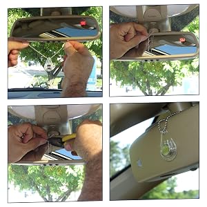 Magnetic hook installed on Mirror post
