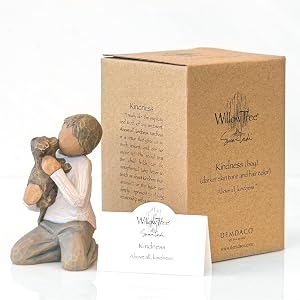 Willow Tree Kindness (boy) figure with packaging and enclosure card.