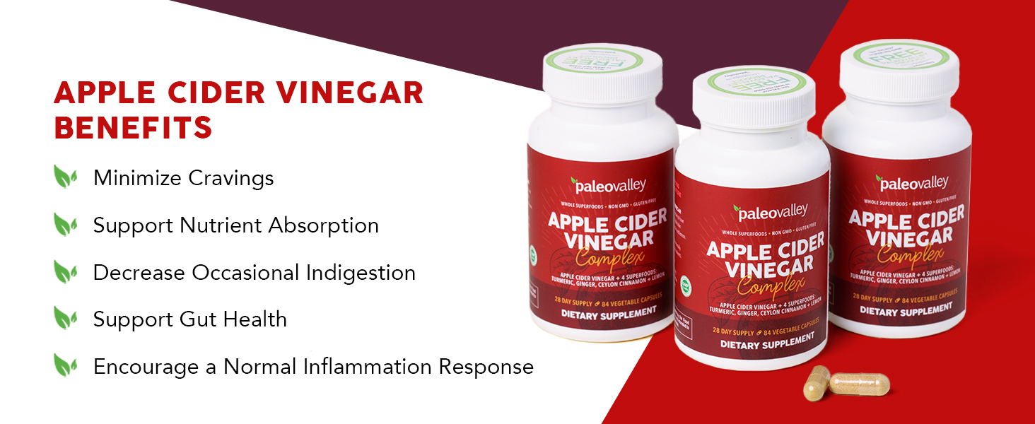 apple cider vinegar complex health supplement paleovalley gut health workout fitness