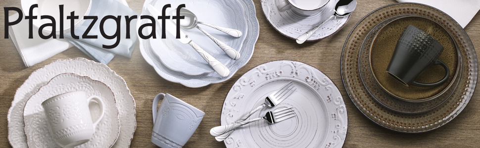 pfaltzgraff dinnerware, dinnerware, trellis, cambria, white dinner plates, dinner, place setting