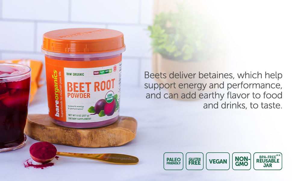 BareOrganics Beet Root Powder, 8oz