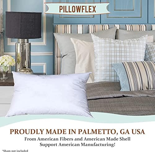 Pillowflex Premium Polyester Pillow Insert - 16x26 Soft Decorative Pillow | 2 Pack - Rectangle Throw Form, Full Loft, Supportive Fill