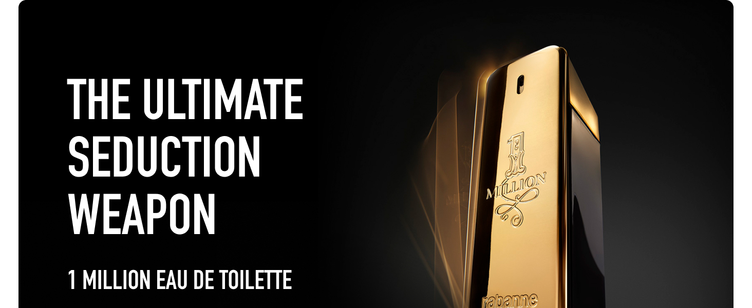 One million parfum elixir bottle shines gold for parfum men