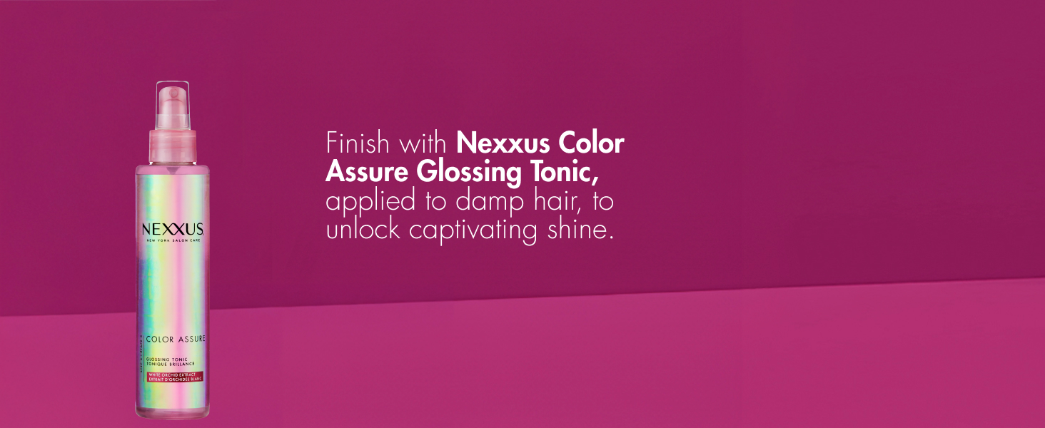 Product shot against purple background with white text.
